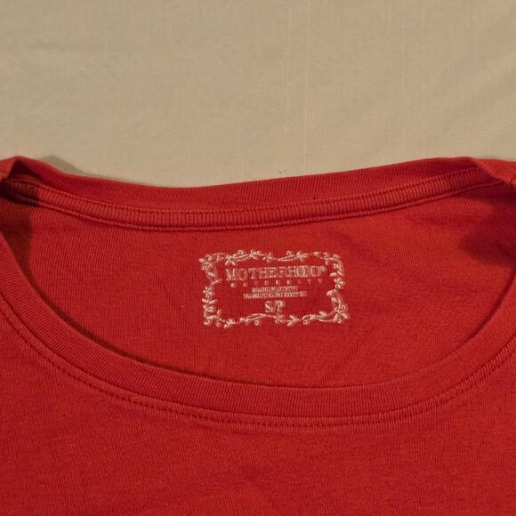 Small Red Motherhood Maternity Shirt - Picture 4 of 6